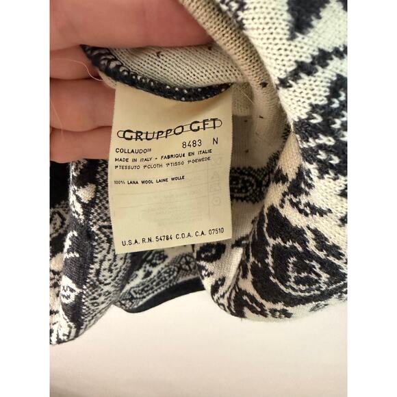 VTG Mint 80s Valentino Studio 100% Wool Cottagecore Floral Knit Sweater Dress 8 - Picture 4 of 8